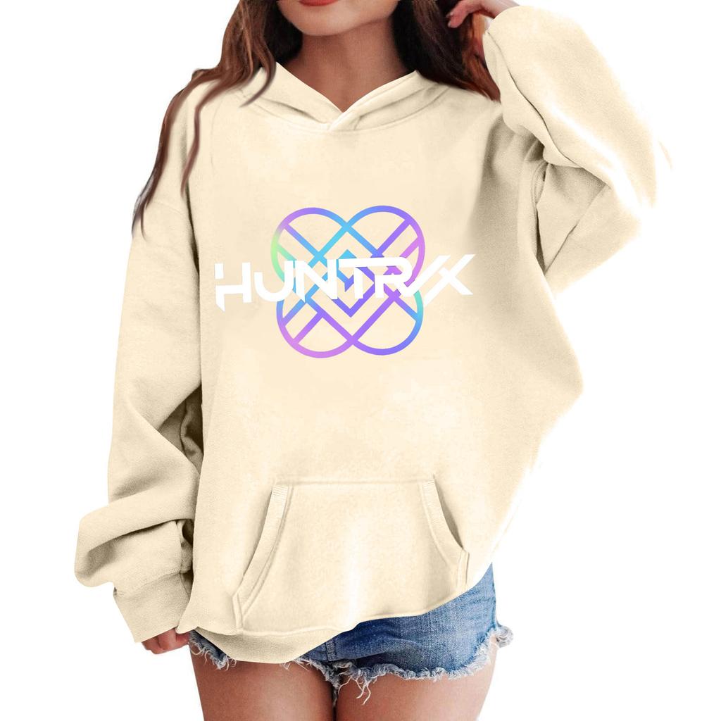 Women's Hooded Gradient Printed Long Sleeved Sweatshirt Loose Women's Sweatshirt  Sweatshirt