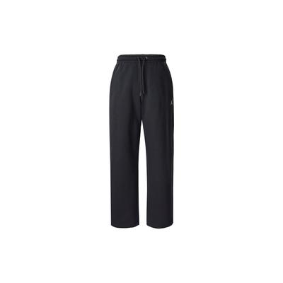 Pantalones de chándal de punto de forro polar oversize de moda, cómodos y versátiles para hombre, de pernera recta, Negro/Blanco vela IB7239010