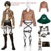 Anime Cosplay Útok titánů Bunda Průzkumný pluk Kožená sukně Hákovací lano Pásky Podvazky Ackerman Kostým