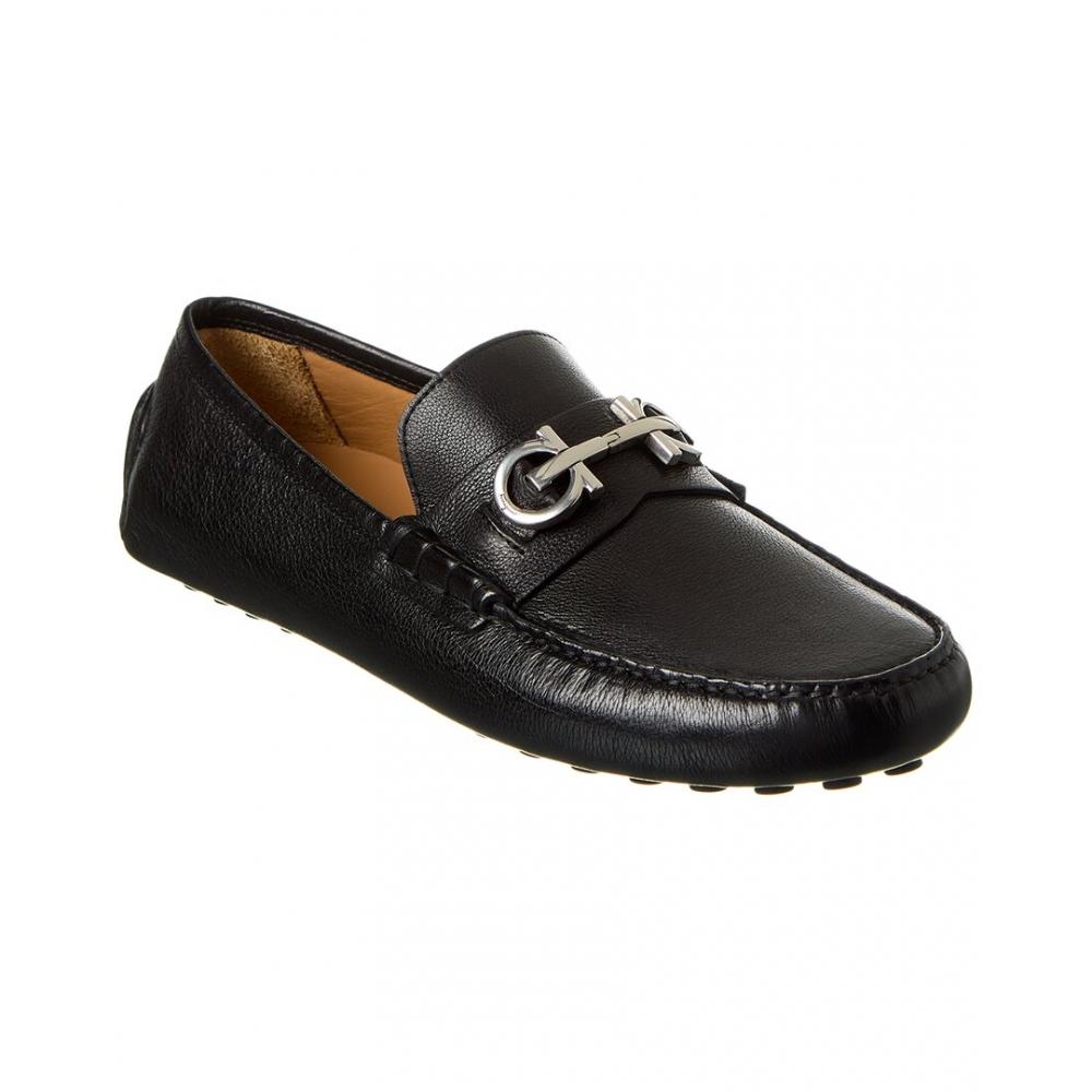

Salvatore Ferragamo Ferragamo Grazioso Leather Loafer Black US 7/Extra Wide