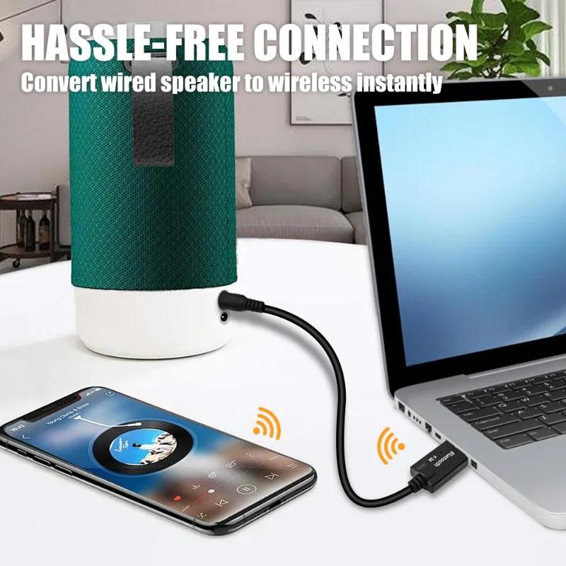 1/2PCS USB Bluetooth Receiver 3.5mm Inline Bluetooth Audio Adapter Car 4.2 Bluetooth Receiver Audio for Car Speaker Amplifier
