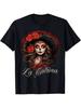 Vestito La Catrina Costume Elegante Giorno dei Morti Maglietta La Catrina