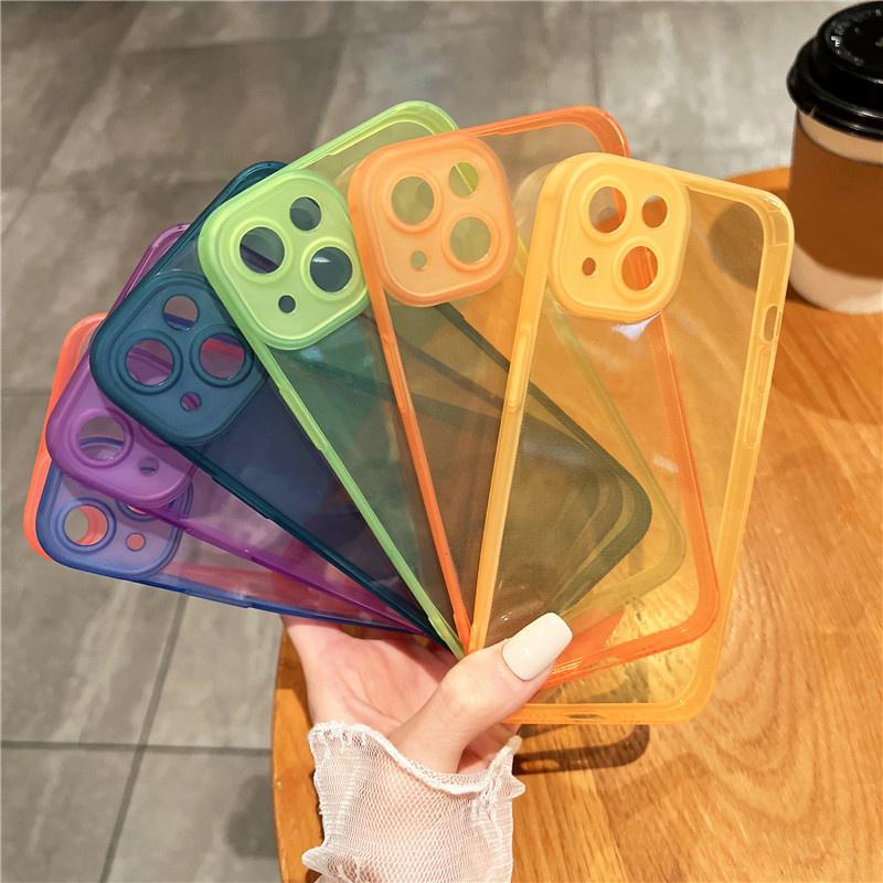 For Iphone 13pro Lens Protection Clear Phone Case For Iphone 13 Pro Max 12 11 Xs Max X Transparent Soft Bumper Back Cover Funda