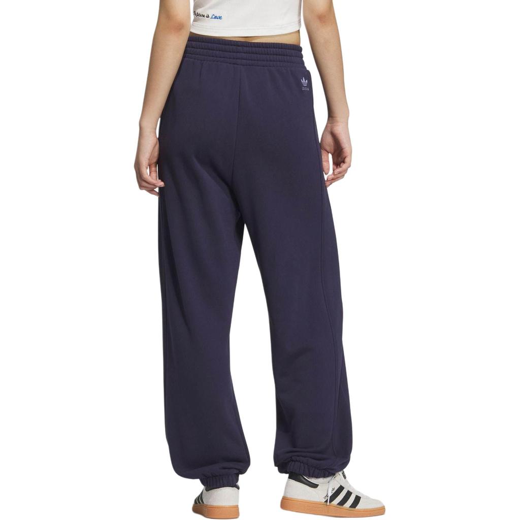 Adidas Originals Street Series Loose Fit Drawstring Cuffed Casual Pants Women Pants Dark-Ink-Blue JL7547
