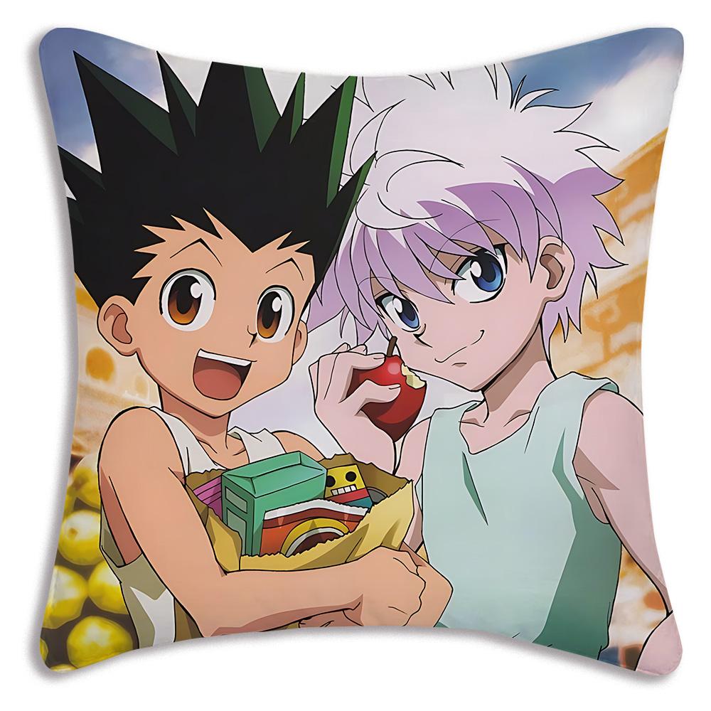 Anime For h-Hunter X HunterS Pillow Covers Cartoon Sofa Decorative Home Double-sided Printing Short Plush Cute Cushion Cover