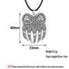Kinitial Amulet Viking God Symbool Hanger Afwerend Veles Beerpoot met geluksknoop Bedel Ketting Geometrische Sieraden