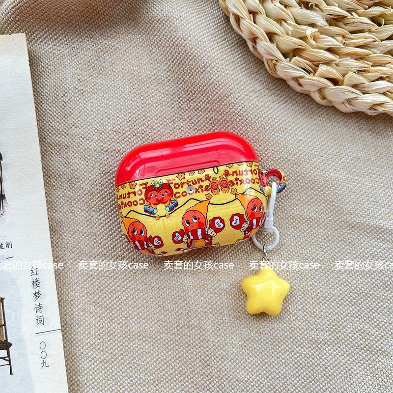 

Защитный чехол для наушников Pro2, корпус, версия с шумоподавлением второго и третьего поколения, третье поколение, четвертое поколение, корейская серия, милый корпус Apple Airpods 3 [Red Scarf Star Man] Send Pendant