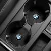 1/2 st Bil Mugghållare Pad PU Läder Fack Halkfri Underlägg Matta För BMW 50th F30 F10 E90 F20 E46 E60 E70 E39 E36 E87 X6 E30 Z3 Z4
