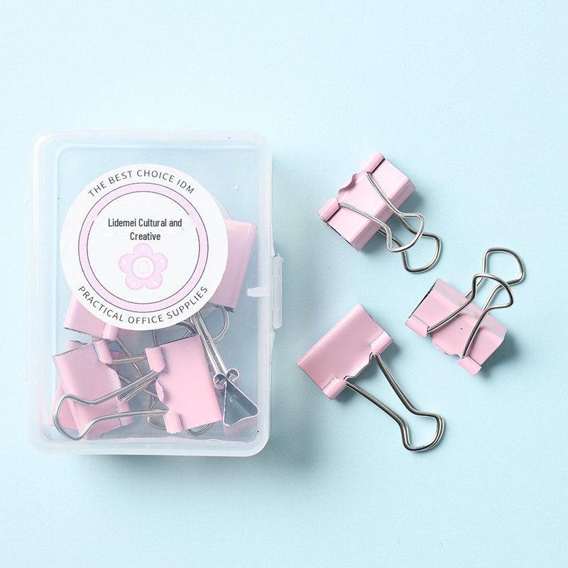 Lidemei Macaron Color Metal Long Tail Clips for Office Supplies