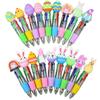 48Pcs Cute Rabbit Colored Egg Ballpoint Pens Cartoon Press-to-use Multi-color Pen Creative Easter Stationery Prize Gift Writing Tools Holiday Gift Nov
