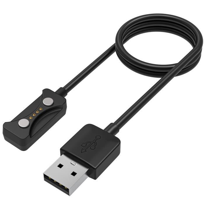 Încărcător pentru ceasul inteligent Polar Pacer/Pacer Pro/Ignite 3 - Pachet de 2 cabluri USB de 1 m - Phonillico®