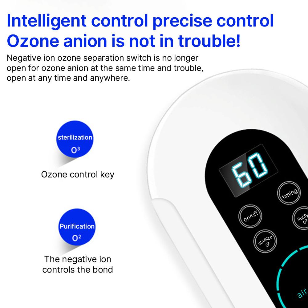 2-IN-1 Air Purifier and Ozone Sterilizer for Home with Timer Digital Touch Screen APP Control