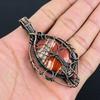 Tree Of Life Red Snake Skin/ Red River Jasper Gemstone Handmade Pure Copper Wire Wrapped Pendant Jewelry