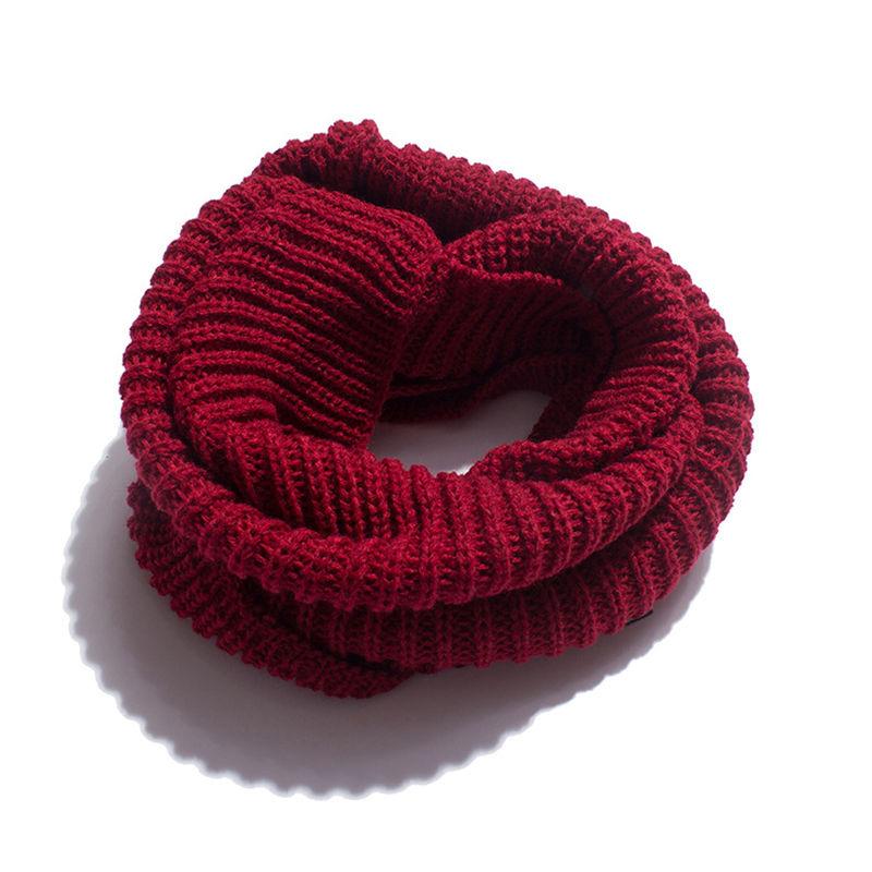 Autumn and Head Pin Woven Scarf Scarf Keep Scarf Two-Loop Warm Fashion Winter Wool
