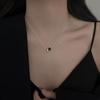 925 Black Agate Clavicle Necklace: New 2023 High-End Light Luxury Niche Design