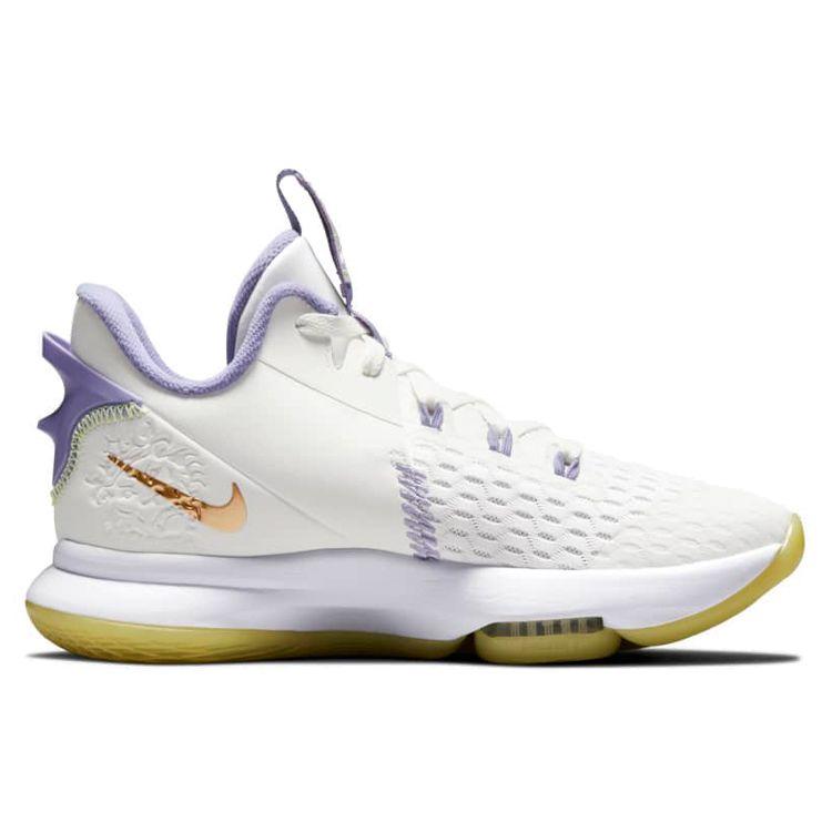 Мужские кроссовки Nike LeBron Witness 5 Summit White Metallic Bronze Light-Zitron — фото 6