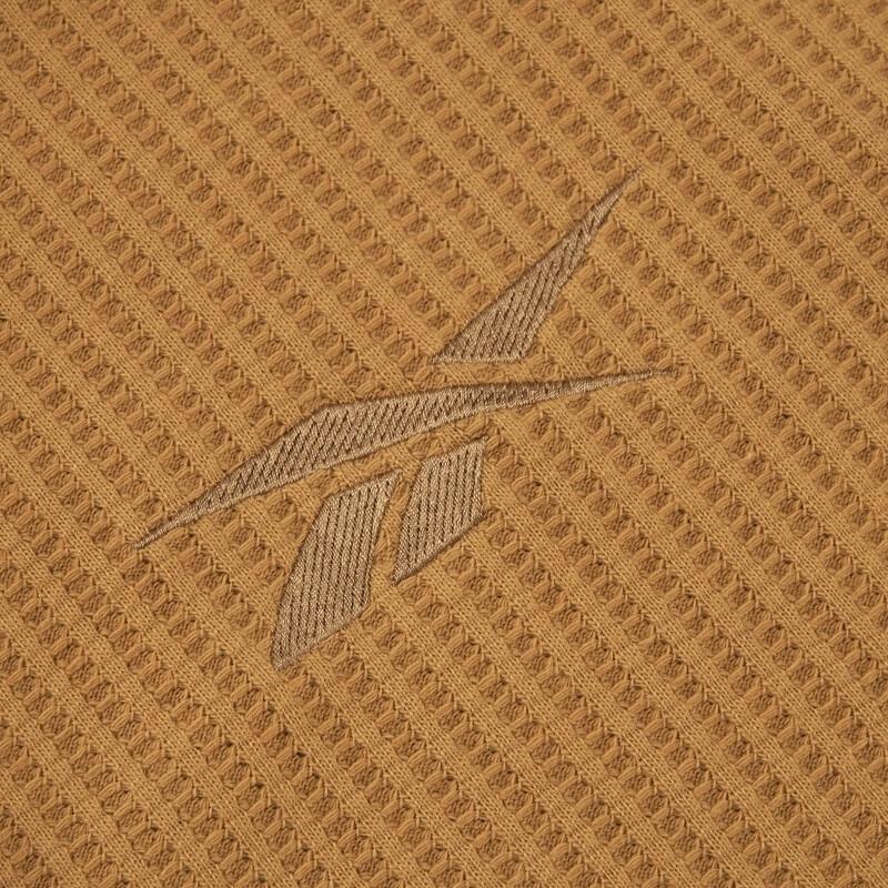 Reebok Beats Polo Series Solid Color Short Knit Breathable Loose Short Sleeve Polo Shirt Women tops Brown 23RCS420WGBR