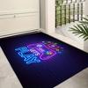 Neon Game Carpet Cyberpunk Gaming Room Soundproof Home Decoration Floor Mat Video Game Controller Foot Mat