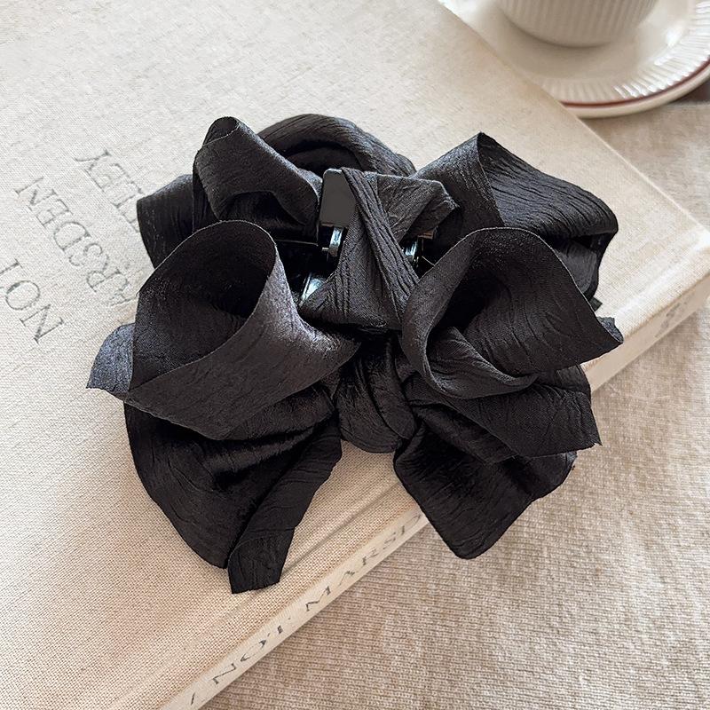Hepburn style large bow grab clip women's hairpin back head disc hair shark clip hairpin clip headdress