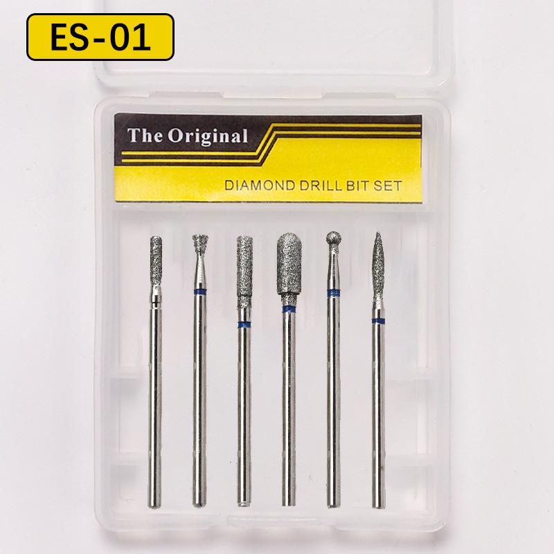 High-Quality Cuticle Remover: 6-Piece Russian Style Manicure Diamond Grinding Head Set