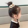 Korean Coffee Support Elastic Hair Bands Children Flower Hair Rope Ties Headwear Girls Kids Hair Accessorie Hot