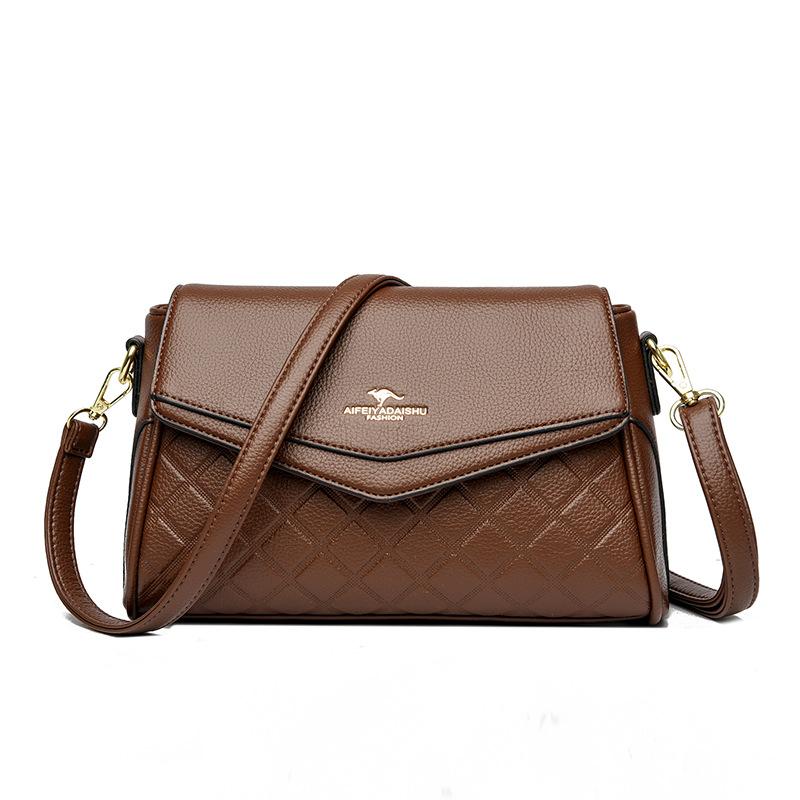 

New trendy mother bag in mother-in-law atmosphere shoulder messenger bag fashionable women s bag коричневый