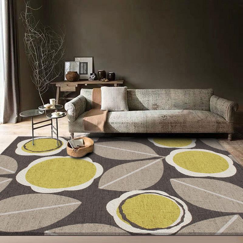 Lemon Leaf Kitchen Rug Planet Feather Velvet Rug For The Living Room Bedroom Decor Carpet Home Kitchen Bath Tapis