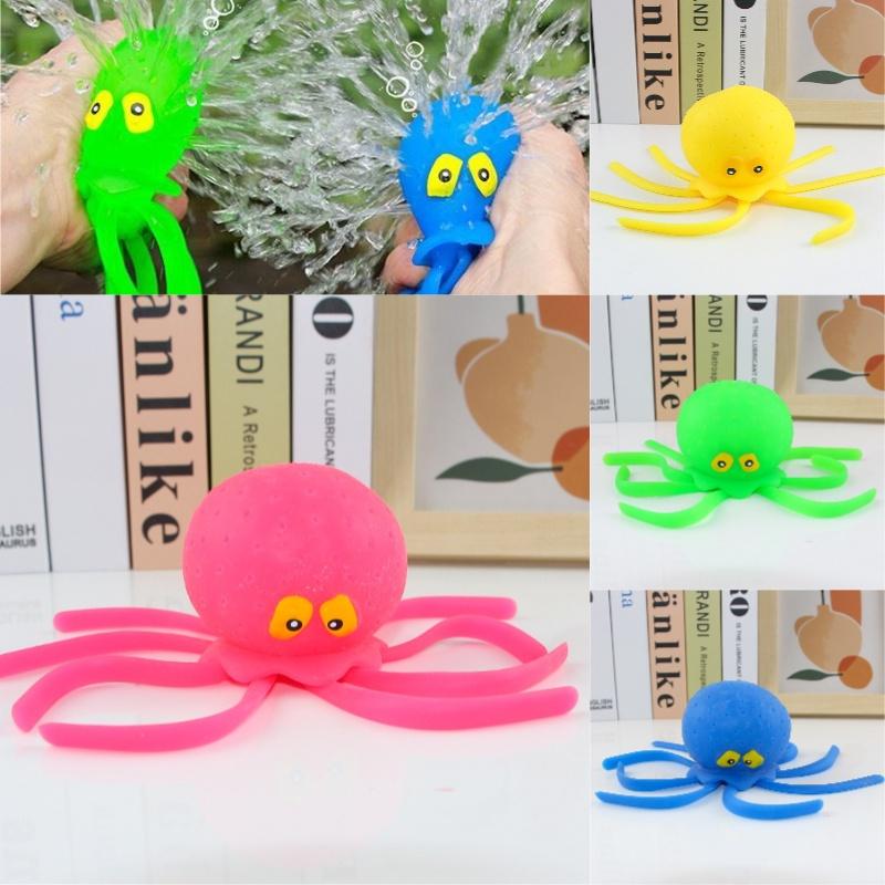 Animal Marinho Squishy Polvo Brinquedo de Banho Para Crianças Tpr Brinquedo Para Brincar na Água e Aliviar o Estresse