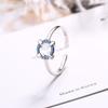New 925 Sterling Silver Ring AAA Zircon Adjustable Simplicity Fashion Exquisite Women Jewelry Accessories Wedding Party Gift