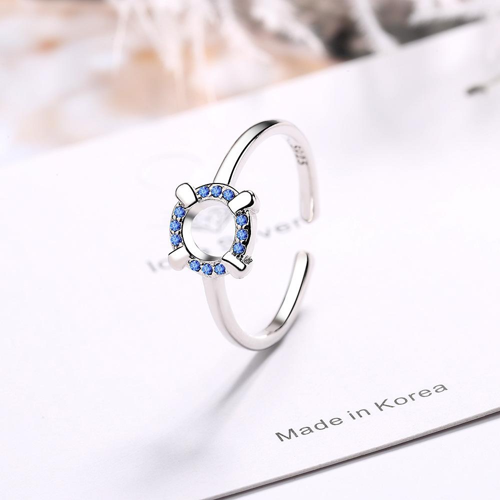 New 925 Sterling Silver Ring AAA Zircon Adjustable Simplicity Fashion Exquisite Women Jewelry Accessories Wedding Party Gift