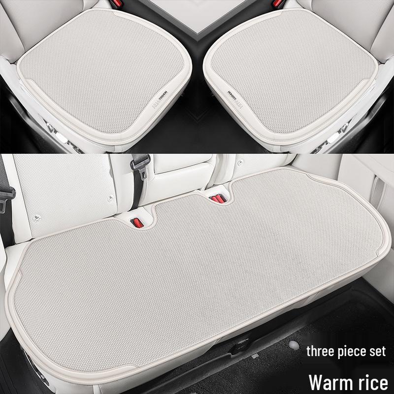 2026 New Ice Linen Car Seat Cushion Set: Breathable Ventilated Three-Piece or Seven-Piece for Spring/Summer