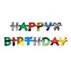 Garland - PAP STAR - Happy Birthday - Multicolored - Green - Paper - 1.4 M