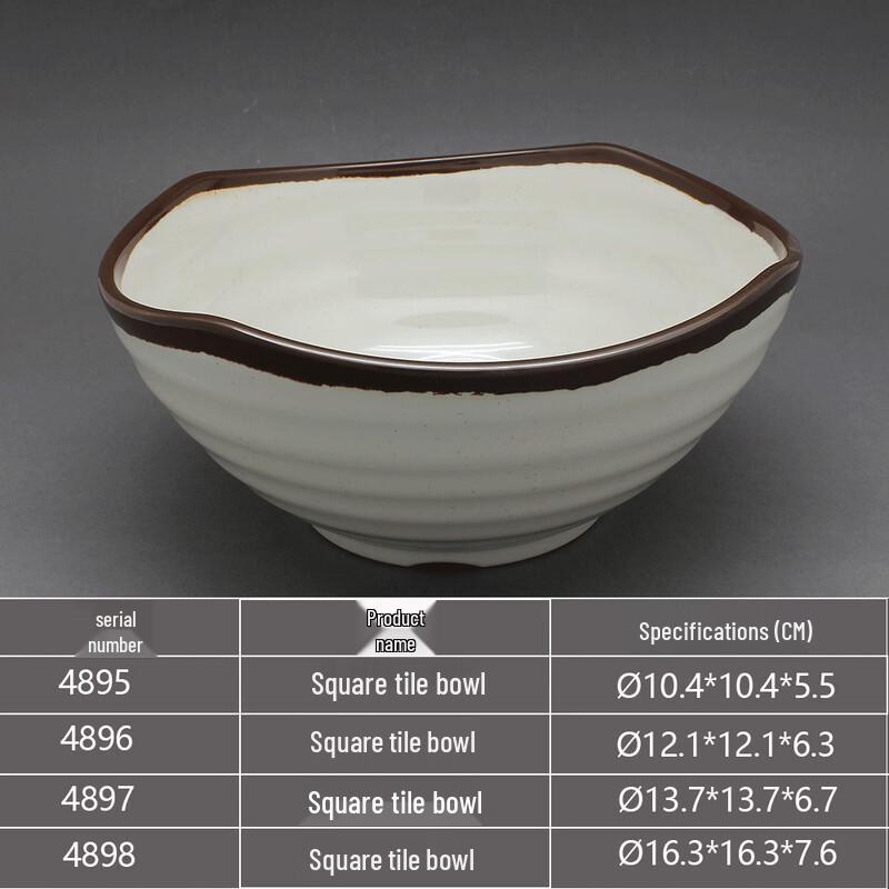 Wutuo Melamine V-Shaped Thickened Noodle Bowl