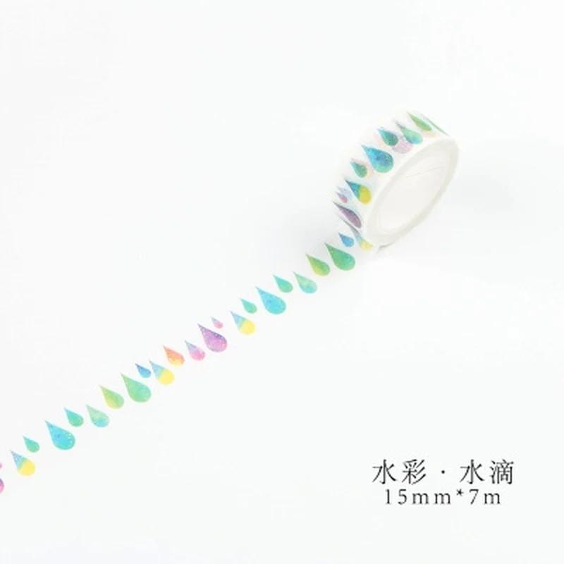 700Cm*1.5Cm Cute Kawaii Plants Flowers Japanese Masking Washi Tape Decor Adhesive Tape Scrapbooking Sticker Label Stationery