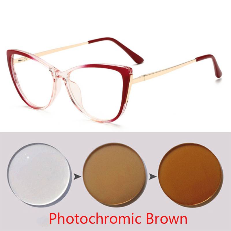 Cat Eyes Finished Myopia Eyeglasses Women Men Cat Eye Nearsighted Eyewear Student Glasses with Diopters Minus -1.0 -1.5 -2.5