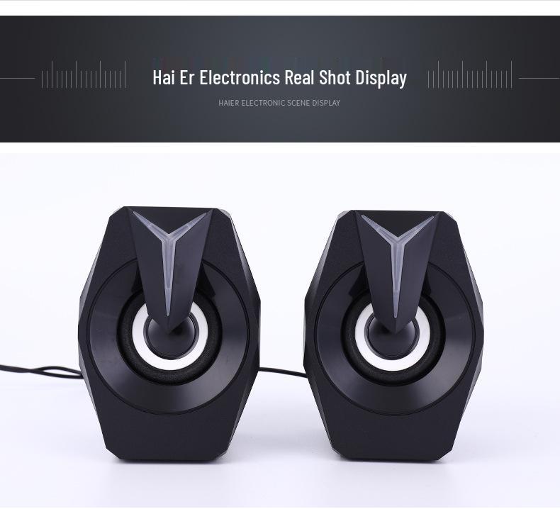 2.0 Luminous RGB Gaming Speakers, Seven-Color Computer Esports Speakers