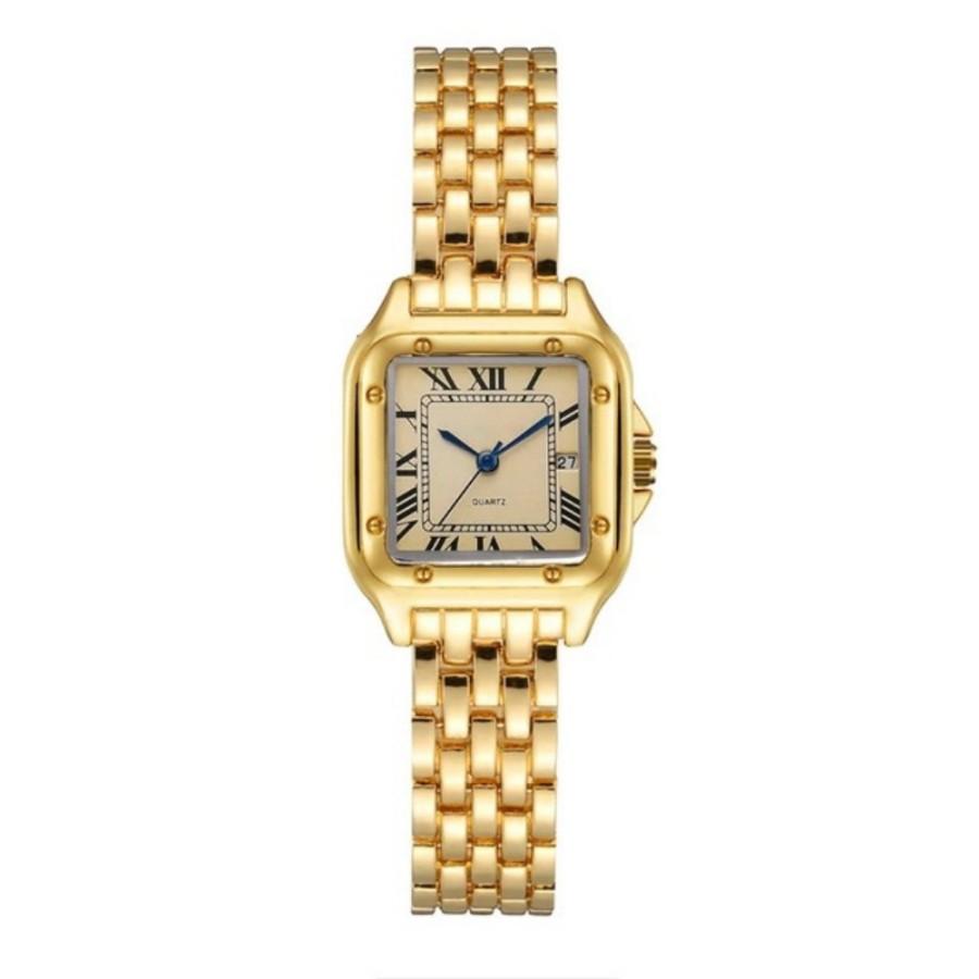 Leichter Luxus Damenuhr Business Damen Uhr High-End Modisch Römische Zifferblatt Stahlarmband Quarz Armbanduhr für Paar Mann