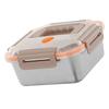 Spacious Stainless Steel Food Storage Container Multipurpose Household Lunch Box Handheld Crisper with See Through Lid