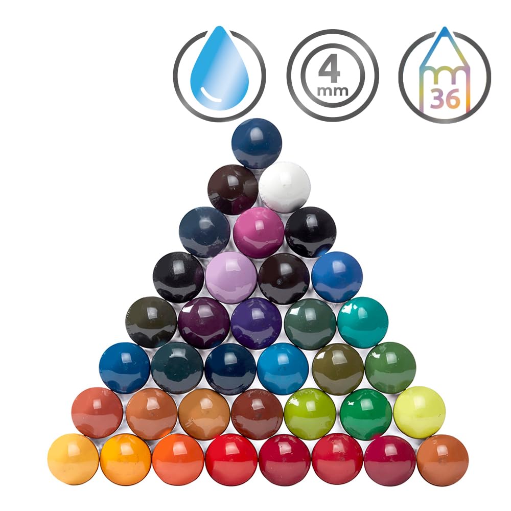 Derwent Inktense Watercolor Set Perfect for Fabric and Wood Grain Once Dry Pencils, 36-Color (2301842), Drawing, Water-Resistant