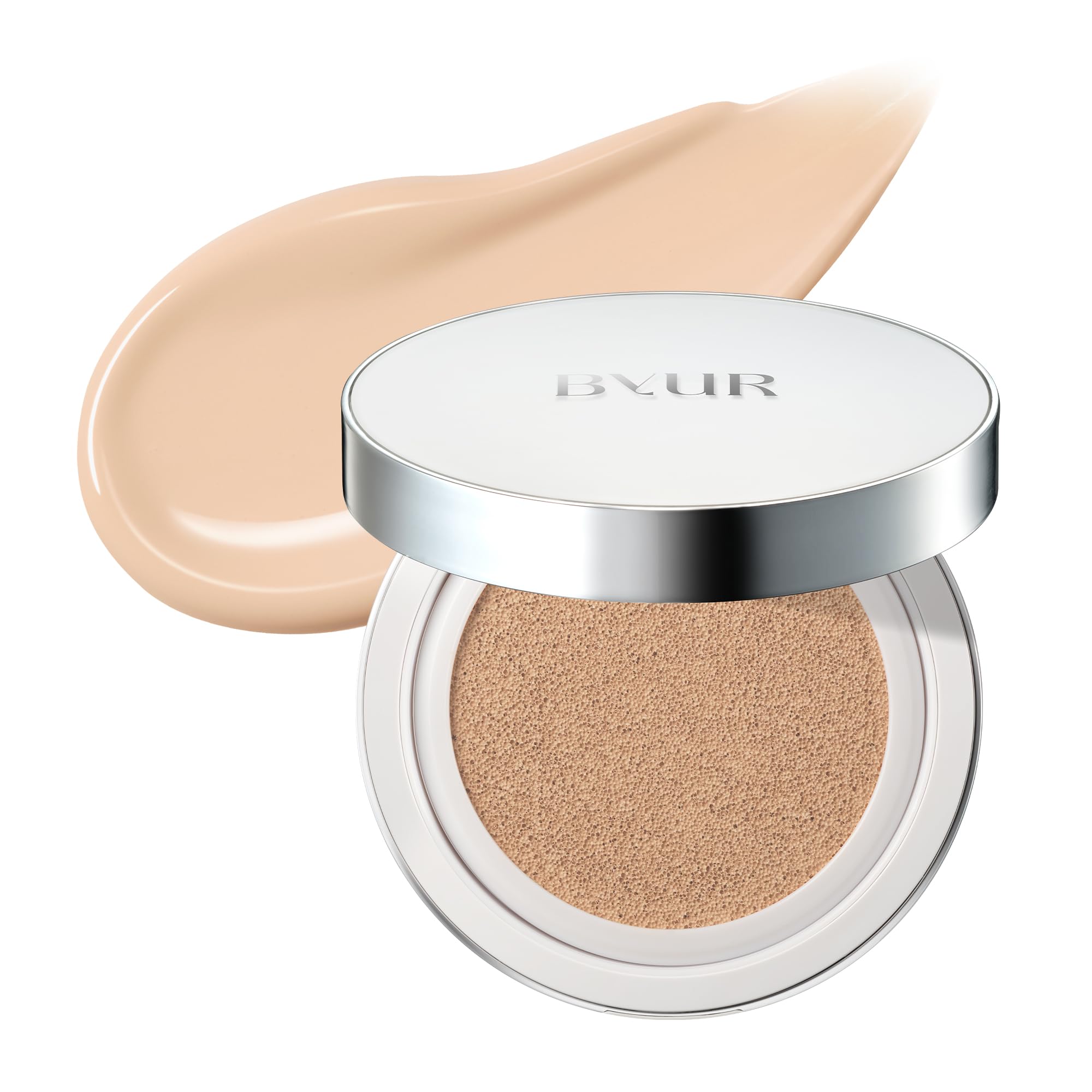 ByUR Glow Cushion Silky Nude Cushion Foundation Coverage Shine Glow Natural [Official/Authentic] (High & #N17 Fair, Authentic)