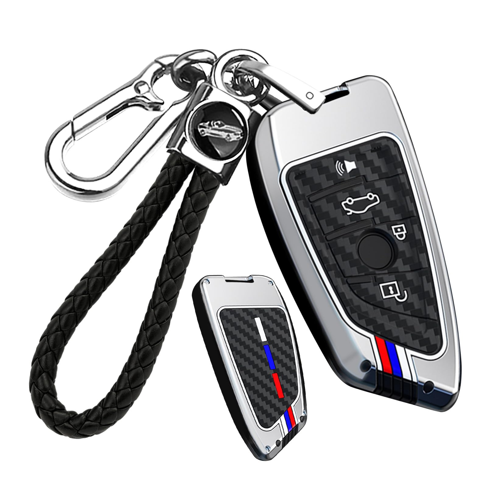 

For BMW Key Case Key Holder Alloy + Silicone Key M серебряный