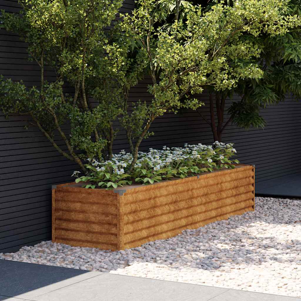 Garden Raised Bed 194 x 50 x 36 cm Corten Steel