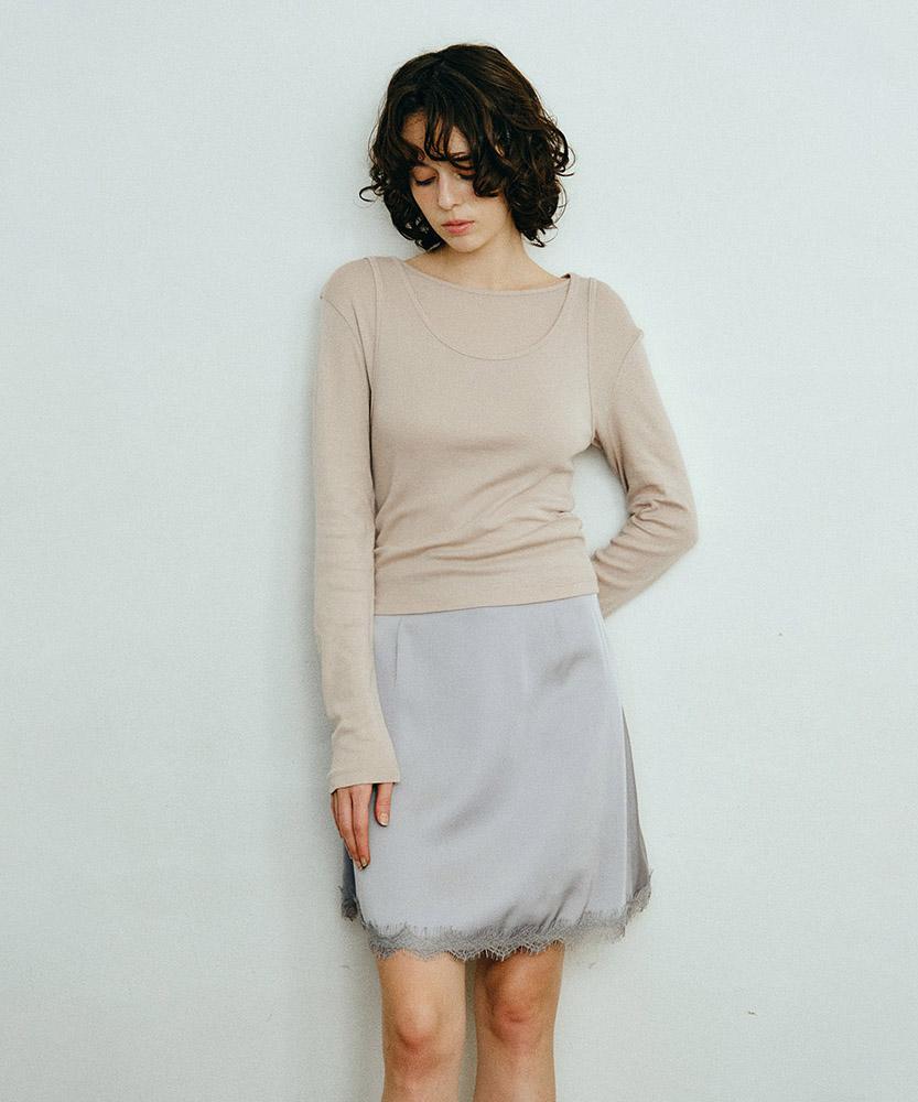Aau Silky Midi Skirt_Gray