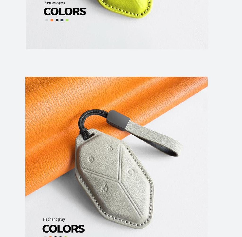 2026 Fangchengbao Tie 7/3 Leather Key Cover for Leopard 8/5 Car Key Modification