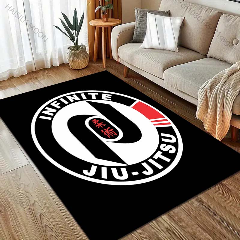 1PC Brazilian Jiu-Jitsu Print Carpet for Living Room Bedroom Sofa Doormat Home Decor Area Rug Non-slip Exercise Room Floor Mat