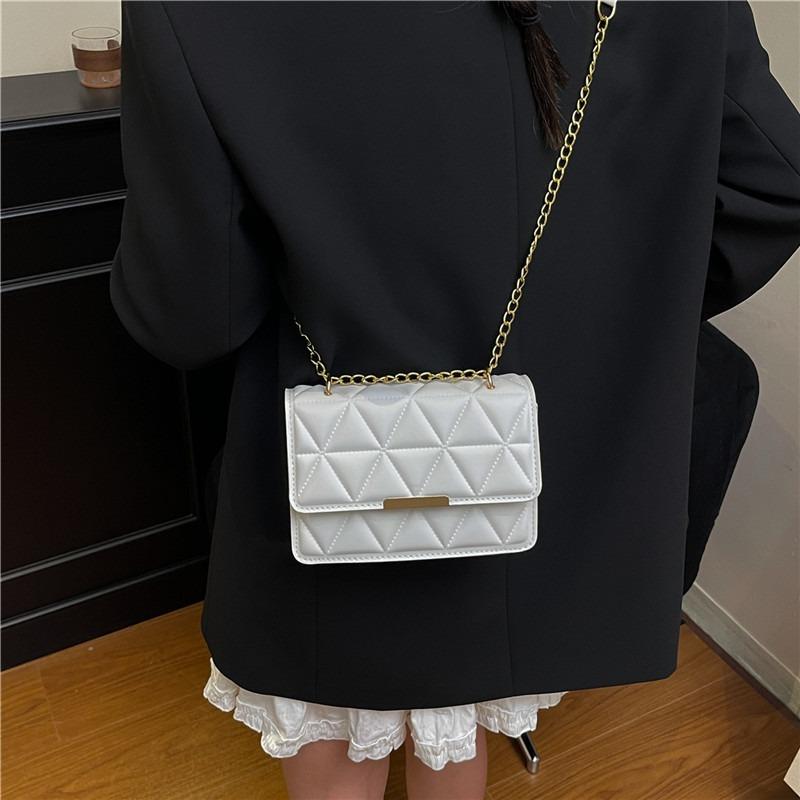 Popular Simple Bag Women's Autumn Chain Shoulder Small Square Bag Fashion Casual Trendy Messenger Bag