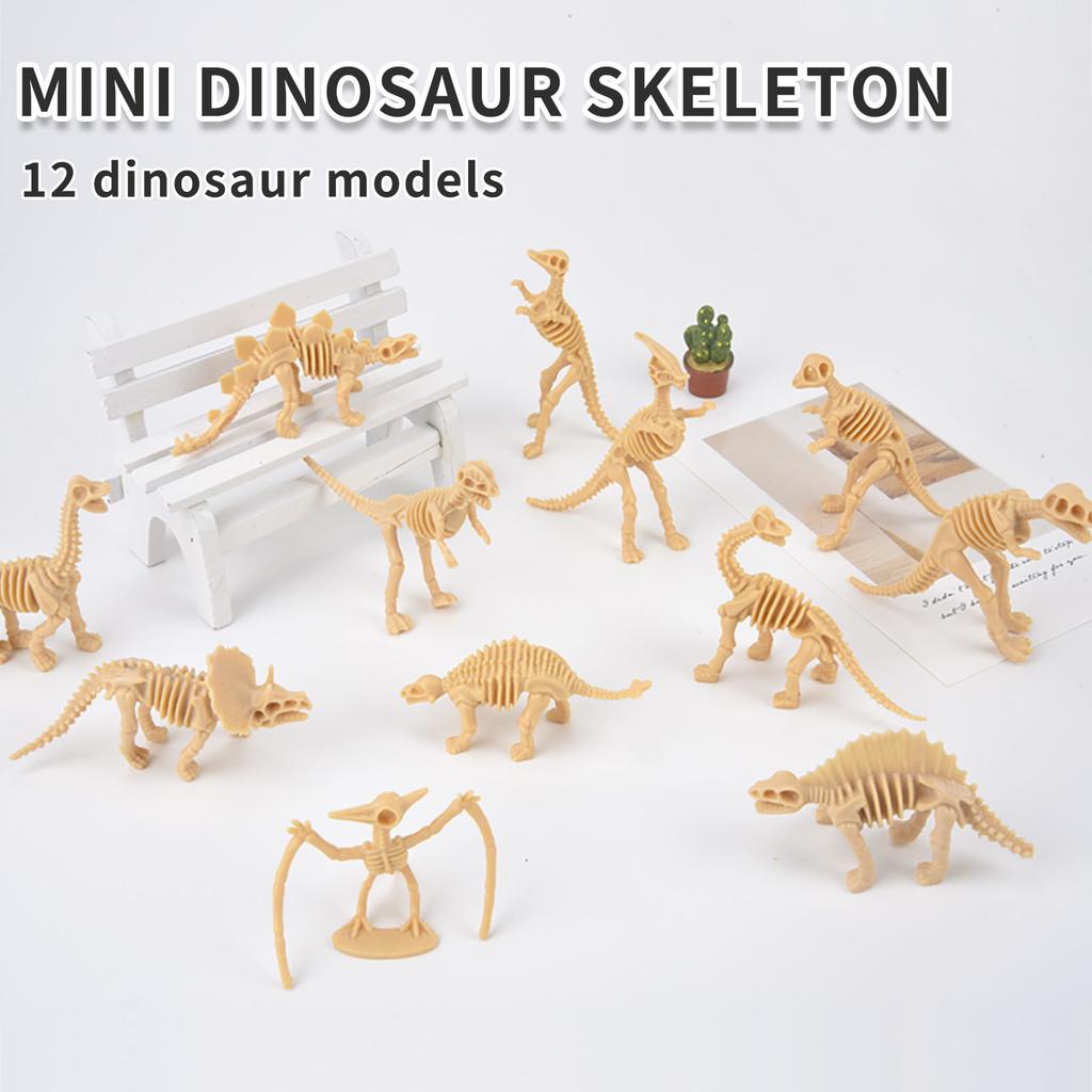 Children'S Dinosaur Skeleton Ornaments Dinosaur Bone Fossils Static Animal Models Skeleton Ornaments Archaeological Toys