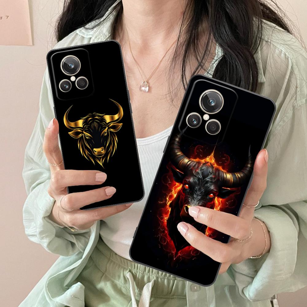 Bull Head Phone Case for Realme GT 8 Neo Pro C75 73 71 C67 65 C55 53 C35 31 C20 15 Soft TPU Shockproof Cover
