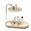 Stainless Steel Rod Desktop Storage Tray Space Saving Makeup Storage Display Stand  Skincare