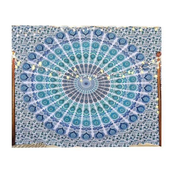 Böhmische Wandteppich, Wandbehang Teppich, Indischer Kreis Muster Teppich für Studentenwohnheim Schlafzimmer Wohnzimmer Wandkunst Fotografie Hintergrund